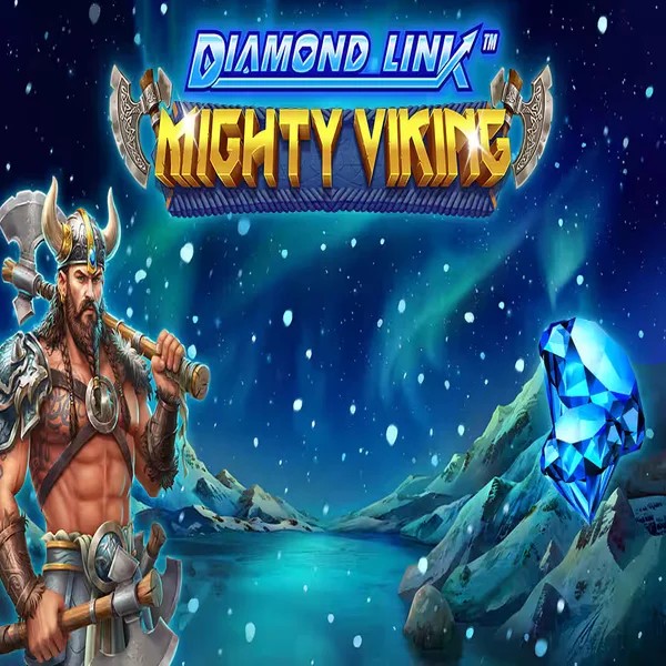 Diamond Link Mighty Viking slot logo by Greentube at SpinStar Casino