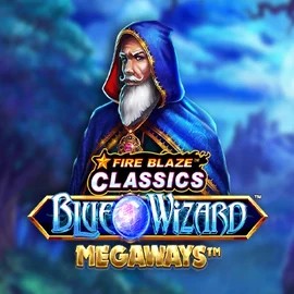 Official Slots logo: Fire Blaze Blue Wizard Megaways by Rarestone Gaming at SpinStar Casino