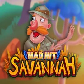 Mad Hit Savannah online game logo by RubyPlay on spinstarr.com
